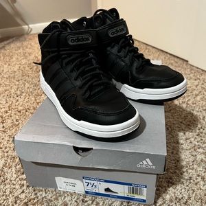 Black on Black Adidas Basketball shoes, size 7.5 mens